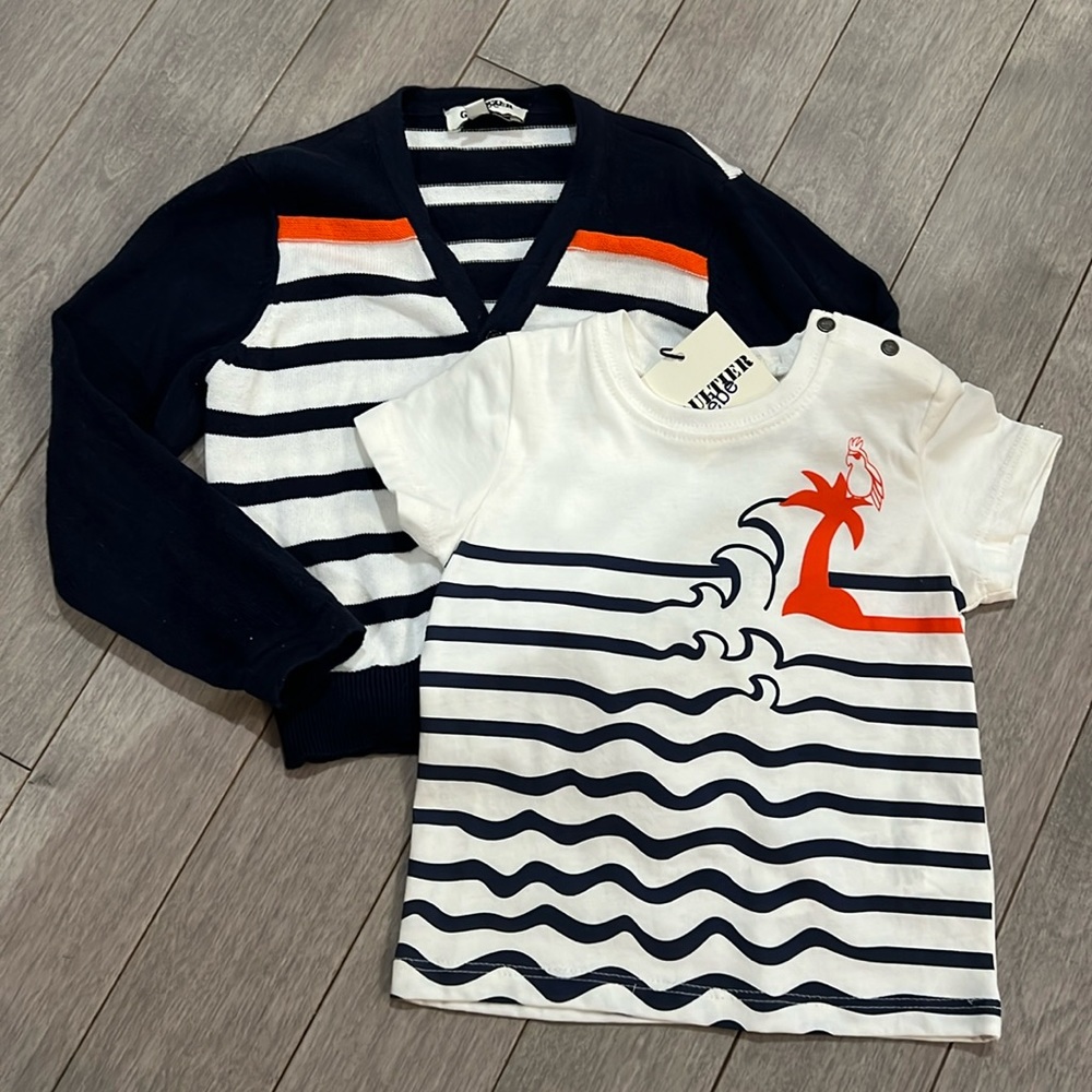 Junior Gaultier t-shirt and cardigan